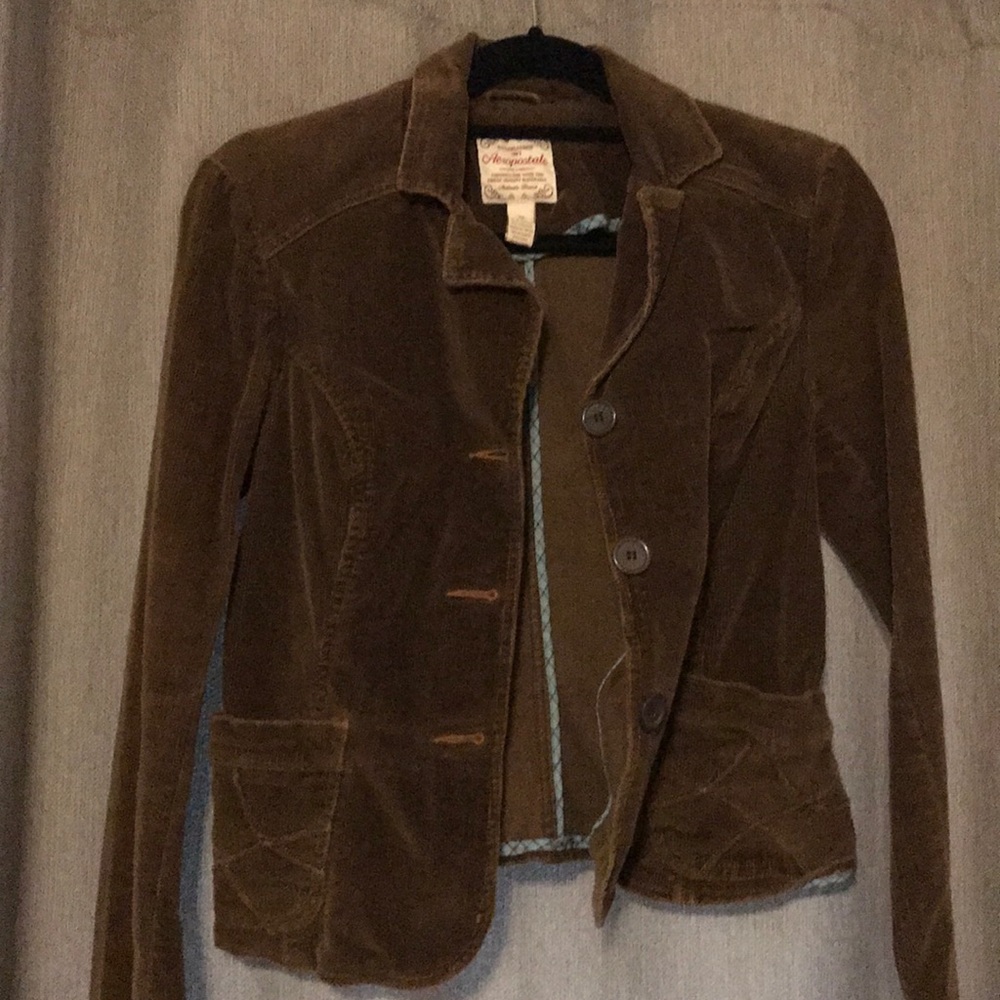 Corduroy button up blazer